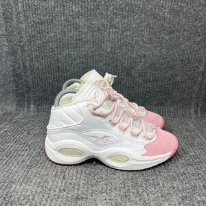 Reebok Question Mid Allen Iverson Pink White Suede Leather Women’s 5.5 (Men’s 4)